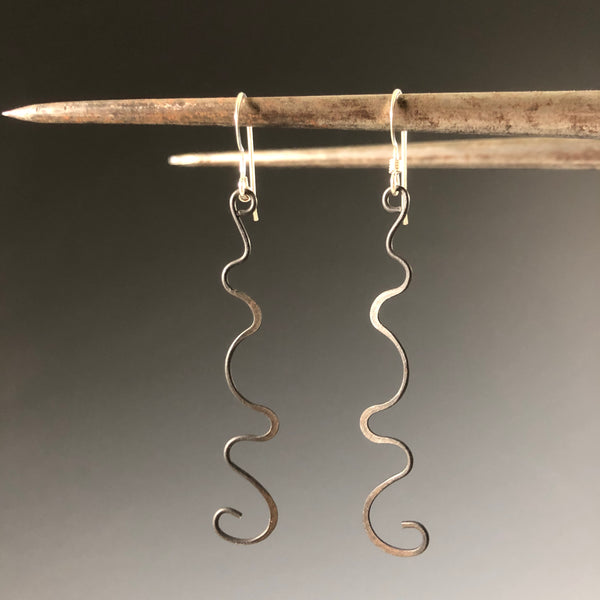 Squiggles Steel Earrings