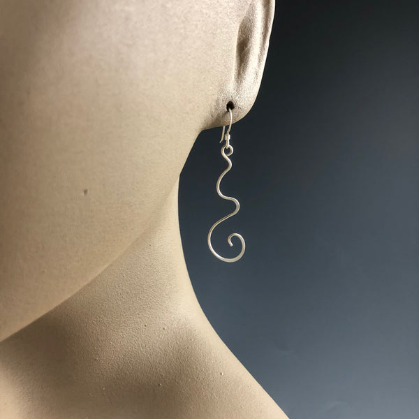 Squiggles Sterling Silver Earrings
