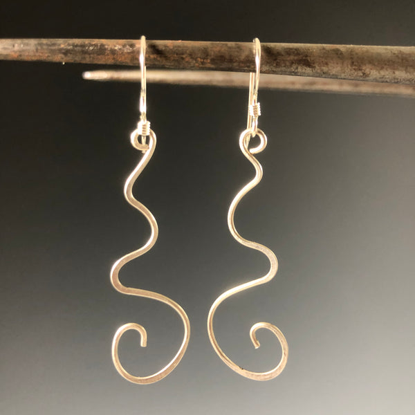 Squiggles Sterling Silver Earrings