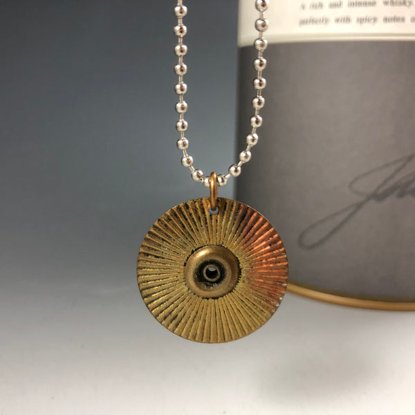 U-Turn Circle Brass & Steel Necklace