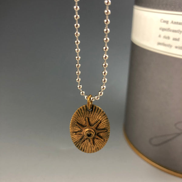 U-Turn Mini Oval Brass Necklace