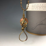 Circle Slab Copper & Brass Necklace