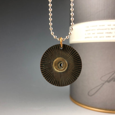 U-Turn Circle Copper, Brass & Steel Necklace