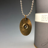 U-Turn Mini Oval Brass Necklace
